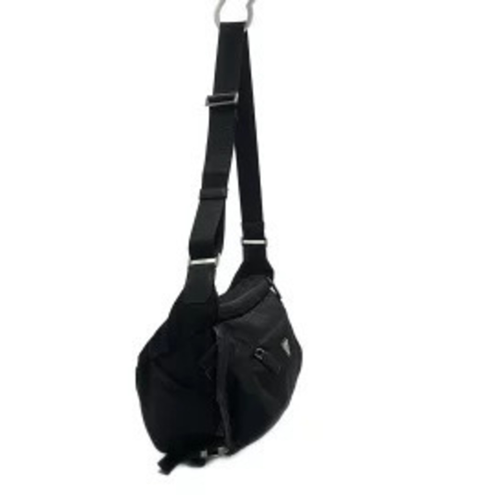 Prada Tessuto Sling Bag signature triangle logo Black